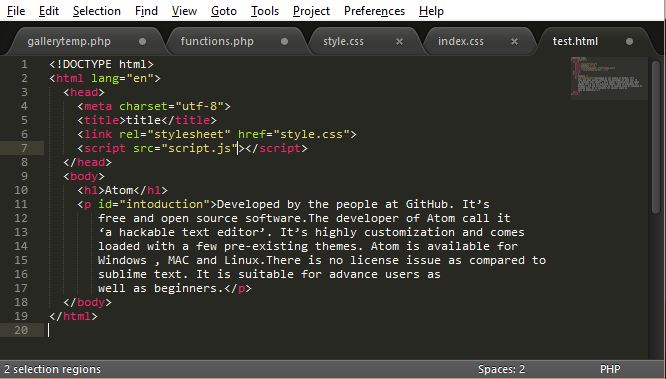 sublime text html editor windows 10